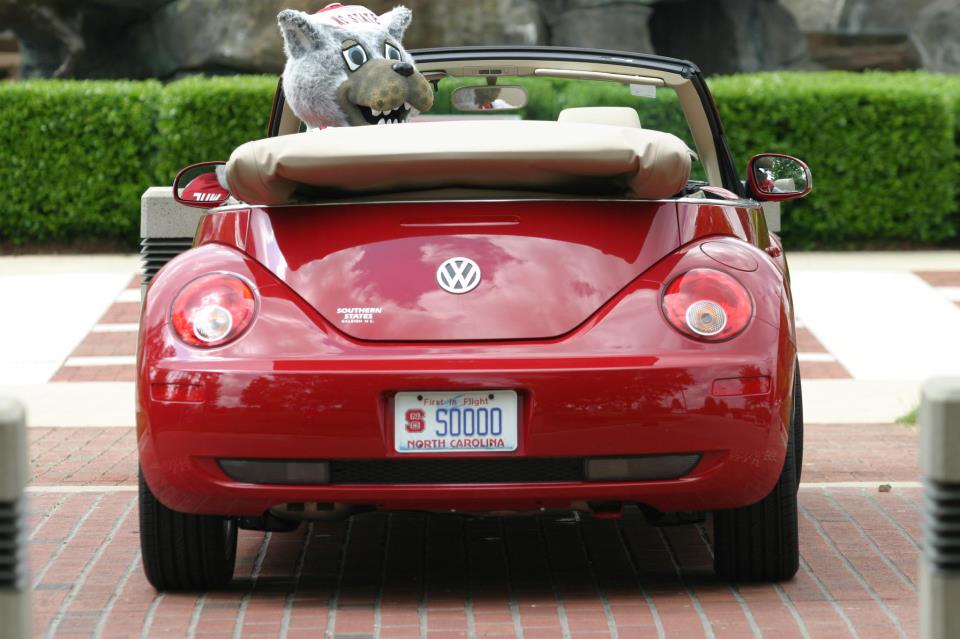 NC State University license plate
