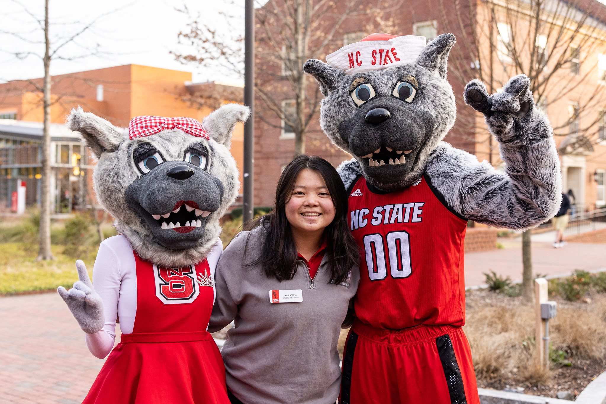 Student with Wuf couple