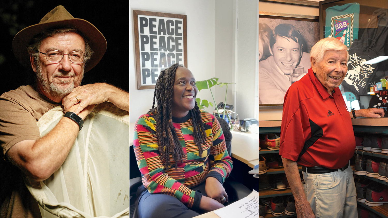 A collage-style photo shows three images of people connected to NC State who are featured in an NC State magazine Q&amp;A story.